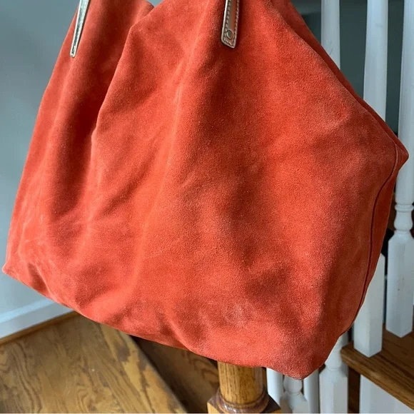 Tiffany & Co. Orange Suede Reversible Tote - Picture 6 of 16